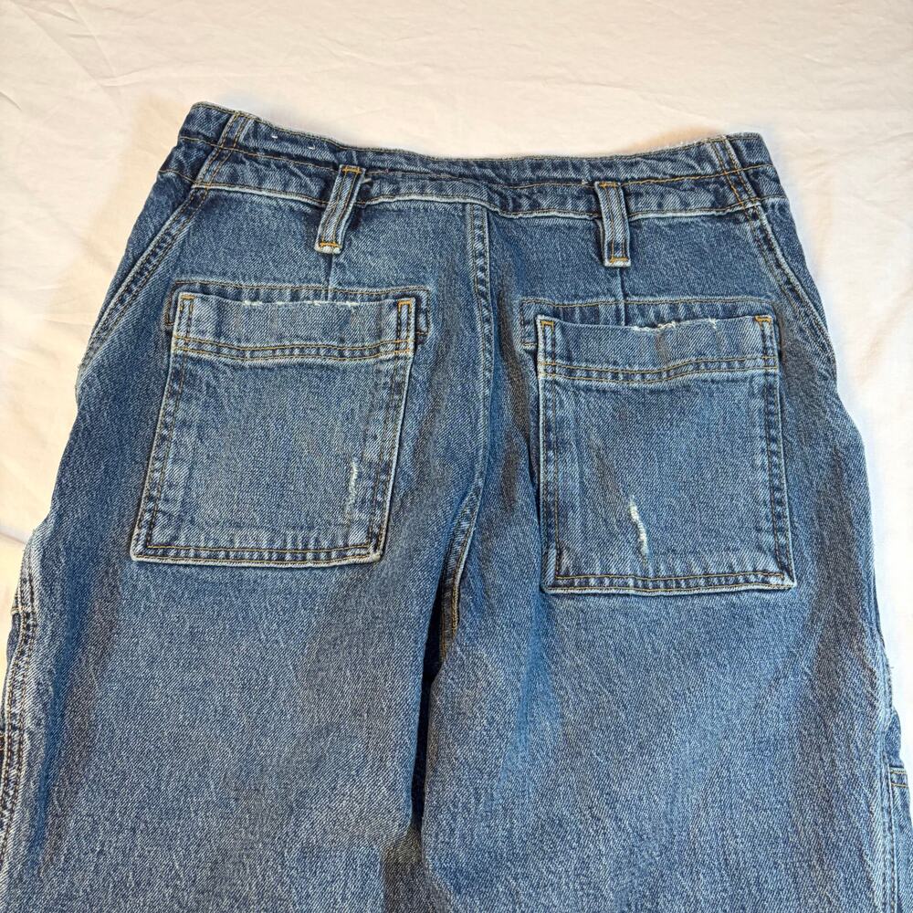 Pilcro Anthropologie womens double knee jeans. Size 28P. mild distress. grunge - Picture 2 of 8